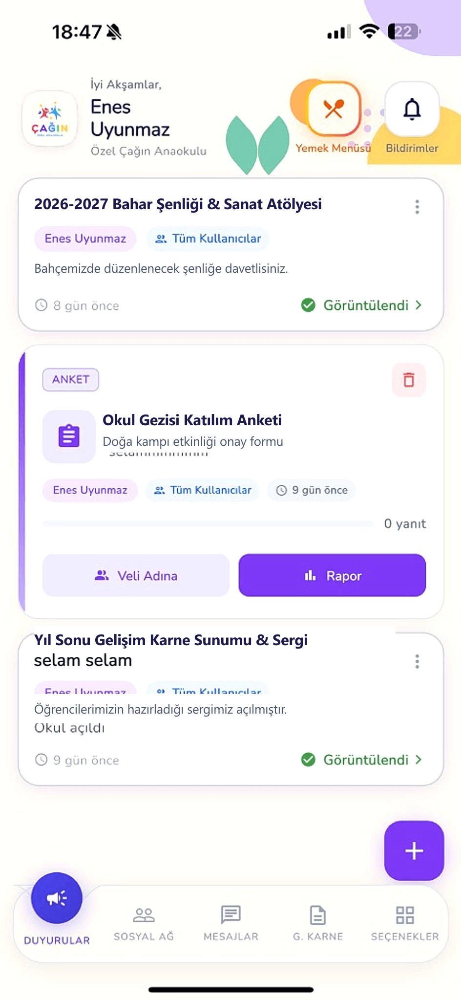 ProKids Mobil Uygulama Ekranı
